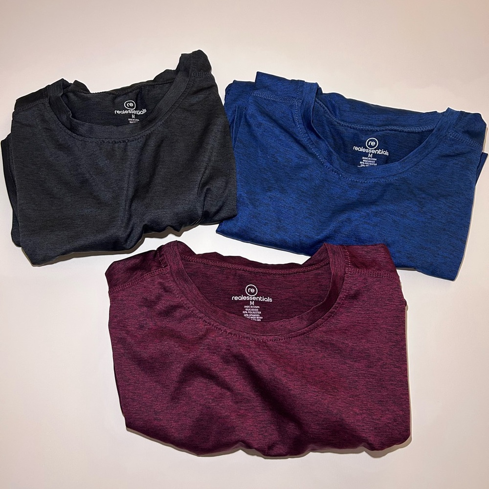 Amazon Essentials Men's Short Sleeve Tees - Charcoal, Navy, Maroon